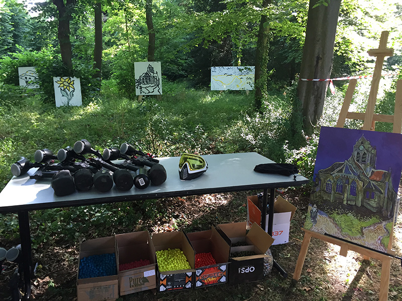 Atelier Paintball tableau peinture